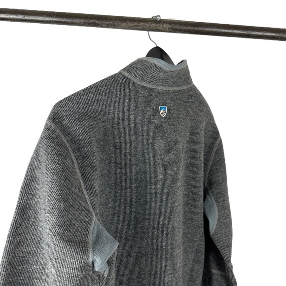 Mens Y2K Kuhl Thermo Core Fleece Grey Utility Hiking Pullover Jacket Size L - Picture 8 of 9